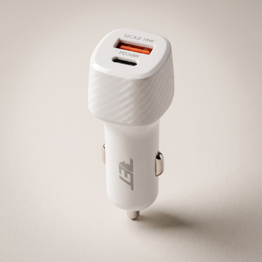 48W Dual-Port Car Charger — PD 30W + QC 3.0